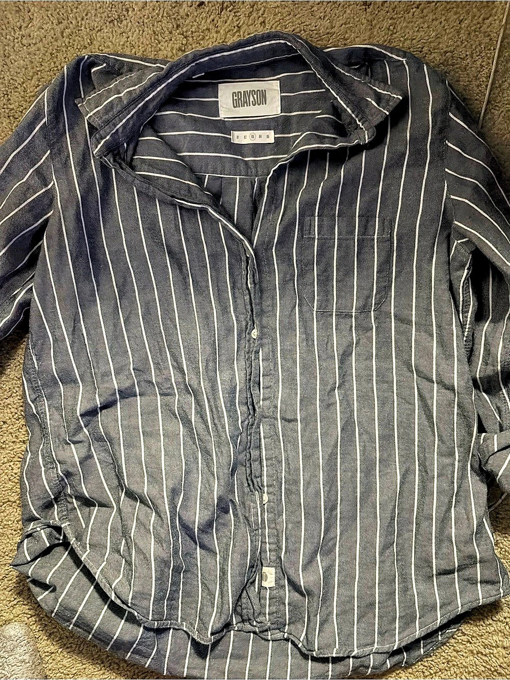 GRAYSON Men's Striped Button Down Size 03